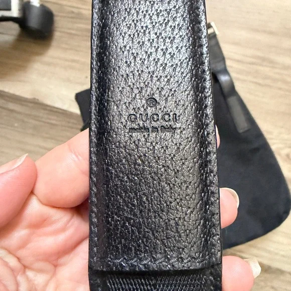 Gucci Black Monogram Messenger Bag